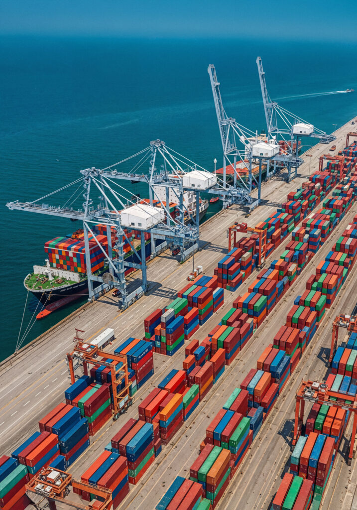 container port aerial view